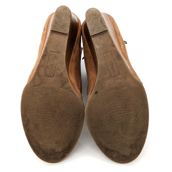 Ruff Hewn Holley Ankle Boots Wedge Heel Tan Brown Zippers Women's Size 9. - Picture 7 of 7